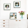 image:imageGolden State Art 12x12 Aluminum Picture Frame 4 Pack Metal Frames with Removable Mat for 8x8 Photos Artwork Prints Wall Mountable Blue Gold Green Red
