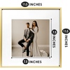 image:imageGolden State Art 12x12 Gold Aluminum Frames with Mat for 8x8 Photos  Premium Metal Frames with Real Glass Cover Perfect for Elegant Gallery Walls in Your Home or Office Decor 12PackGold