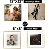 image:imageGolden State Art 12x12 Gold Aluminum Frames with Mat for 8x8 Photos  Premium Metal Frames with Real Glass Cover Perfect for Elegant Gallery Walls in Your Home or Office Decor 12PackGold