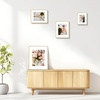 image:imageGolden State Art 16x20 11x14 8x10 Aluminum Picture Frames 3Piece Set  Real Glass with Mats  Wall Mountable Warm Gold Gallery Frames