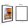 image:imageGolden State Art 16x20 Floating Picture Frame Aluminum Tempered Clear Glass Displays Any Size Photo Up to 16 x 20 for Home or Gallery Decoration Rose Gold 3 PackBlack