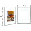image:imageGolden State Art 16x20 Floating Picture Frame Aluminum Tempered Clear Glass Displays Any Size Photo Up to 16 x 20 for Home or Gallery Decoration Rose Gold 3 PackSilver