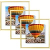 image:imageGolden State Art 16x20 Floating Picture Frame Aluminum Tempered Clear Glass Displays Any Size Photo Up to 16 x 20 for Home or Gallery Decoration Rose Gold 3 PackGold