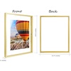 image:imageGolden State Art 16x20 Floating Picture Frame Aluminum Tempered Clear Glass Displays Any Size Photo Up to 16 x 20 for Home or Gallery Decoration Rose Gold 3 PackGold
