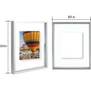 image:imageGolden State Art 16x20 Floating Picture Frame Aluminum Tempered Clear Glass Displays Any Size Photo Up to 16 x 20 for Home or Gallery Decoration Rose Gold 3 PackSilver