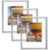 image:imageGolden State Art 16x20 Floating Picture Frame Aluminum Tempered Clear Glass Displays Any Size Photo Up to 16 x 20 for Home or Gallery Decoration Rose Gold 3 PackSilver