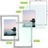 image:imageGolden State Art 16x20 Floating Picture Frame Aluminum Tempered Clear Glass Displays Any Size Photo Up to 16 x 20 for Home or Gallery Decoration Rose Gold 3 PackSilver