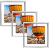 image:imageGolden State Art 16x20 Floating Picture Frame Aluminum Tempered Clear Glass Displays Any Size Photo Up to 16 x 20 for Home or Gallery Decoration Rose Gold 3 PackSilver