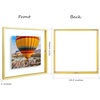 image:imageGolden State Art 16x20 Floating Picture Frame Aluminum Tempered Clear Glass Displays Any Size Photo Up to 16 x 20 for Home or Gallery Decoration Rose Gold 3 PackGold