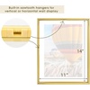 image:imageGolden State Art 16x20 Floating Picture Frame Aluminum Tempered Clear Glass Displays Any Size Photo Up to 16 x 20 for Home or Gallery Decoration Rose Gold 3 PackGold