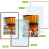 image:imageGolden State Art 16x20 Floating Picture Frame Aluminum Tempered Clear Glass Displays Any Size Photo Up to 16 x 20 for Home or Gallery Decoration Rose Gold 3 PackRose Gold