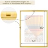 image:imageGolden State Art 16x20 Floating Picture Frame Aluminum Tempered Clear Glass Displays Any Size Photo Up to 16 x 20 for Home or Gallery Decoration Rose Gold 3 PackGold