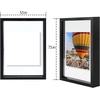image:imageGolden State Art 16x20 Floating Picture Frame Aluminum Tempered Clear Glass Displays Any Size Photo Up to 16 x 20 for Home or Gallery Decoration Rose Gold 3 PackBlack