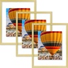 image:imageGolden State Art 16x20 Floating Picture Frame Aluminum Tempered Clear Glass Displays Any Size Photo Up to 16 x 20 for Home or Gallery Decoration Rose Gold 3 PackGold