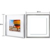 image:imageGolden State Art 16x20 Floating Picture Frame Aluminum Tempered Clear Glass Displays Any Size Photo Up to 16 x 20 for Home or Gallery Decoration Rose Gold 3 PackSilver