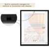 image:imageGolden State Art 16x20 Floating Picture Frame Aluminum Tempered Clear Glass Displays Any Size Photo Up to 16 x 20 for Home or Gallery Decoration Rose Gold 3 PackBlack