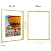 image:imageGolden State Art 16x20 Floating Picture Frame Aluminum Tempered Clear Glass Displays Any Size Photo Up to 16 x 20 for Home or Gallery Decoration Rose Gold 3 PackGold