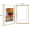 image:imageGolden State Art 16x20 Floating Picture Frame Aluminum Tempered Clear Glass Displays Any Size Photo Up to 16 x 20 for Home or Gallery Decoration Rose Gold 3 PackGold