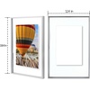 image:imageGolden State Art 16x20 Floating Picture Frame Aluminum Tempered Clear Glass Displays Any Size Photo Up to 16 x 20 for Home or Gallery Decoration Rose Gold 3 PackSilver