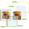 image:imageGolden State Art 16x20 Floating Picture Frame Aluminum Tempered Clear Glass Displays Any Size Photo Up to 16 x 20 for Home or Gallery Decoration Rose Gold 3 PackGold