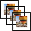 image:imageGolden State Art 16x20 Floating Picture Frame Aluminum Tempered Clear Glass Displays Any Size Photo Up to 16 x 20 for Home or Gallery Decoration Rose Gold 3 PackBlack