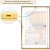image:imageGolden State Art 16x20 Floating Picture Frame Aluminum Tempered Clear Glass Displays Any Size Photo Up to 16 x 20 for Home or Gallery Decoration Rose Gold 3 PackGold