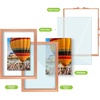 image:imageGolden State Art 16x20 Floating Picture Frame Aluminum Tempered Clear Glass Displays Any Size Photo Up to 16 x 20 for Home or Gallery Decoration Rose Gold 3 PackRose Gold