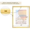 image:imageGolden State Art 16x20 Floating Picture Frame Aluminum Tempered Clear Glass Displays Any Size Photo Up to 16 x 20 for Home or Gallery Decoration Rose Gold 3 PackGold