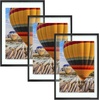 image:imageGolden State Art 16x20 Floating Picture Frame Aluminum Tempered Clear Glass Displays Any Size Photo Up to 16 x 20 for Home or Gallery Decoration Rose Gold 3 PackBlack