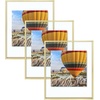 image:imageGolden State Art 16x20 Floating Picture Frame Aluminum Tempered Clear Glass Displays Any Size Photo Up to 16 x 20 for Home or Gallery Decoration Rose Gold 3 PackGold