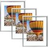 image:imageGolden State Art 16x20 Floating Picture Frame Aluminum Tempered Clear Glass Displays Any Size Photo Up to 16 x 20 for Home or Gallery Decoration Rose Gold 3 PackSilver