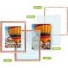 image:imageGolden State Art 16x20 Floating Picture Frame Aluminum Tempered Clear Glass Displays Any Size Photo Up to 16 x 20 for Home or Gallery Decoration Rose Gold 3 PackRose Gold