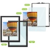 image:imageGolden State Art 16x20 Floating Picture Frame Aluminum Tempered Clear Glass Displays Any Size Photo Up to 16 x 20 for Home or Gallery Decoration Rose Gold 3 PackBlack