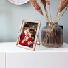 image:imageGolden State Art 2 Pack 5x7 Inch Metal Picture Frames Floating Display for 4x6 3x5 Photos with Real Glass and PullOut Easel Stand for Tabletop Display Vertical  Rose GoldRose Gold