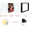 image:imageGolden State Art 2 Pack 5x7 Inch Metal Picture Frames Floating Display for 4x6 3x5 Photos with Real Glass and PullOut Easel Stand for Tabletop Display Vertical  Rose GoldMatte Black
