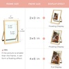image:imageGolden State Art 2 Pack 5x7 Inch Metal Picture Frames Floating Display for 4x6 3x5 Photos with Real Glass and PullOut Easel Stand for Tabletop Display Vertical  Rose GoldLight Gold
