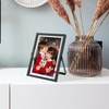 image:imageGolden State Art 2 Pack 5x7 Inch Metal Picture Frames Floating Display for 4x6 3x5 Photos with Real Glass and PullOut Easel Stand for Tabletop Display Vertical  Rose GoldMatte Black