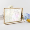 image:imageGolden State Art 2 Pack 5x7 Inch Metal Picture Frames Floating Display for 4x6 3x5 Photos with Real Glass and PullOut Easel Stand for Tabletop Display Vertical  Rose GoldLight Gold