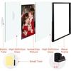 image:imageGolden State Art 2 Pack 5x7 Inch Metal Picture Frames Floating Display for 4x6 3x5 Photos with Real Glass and PullOut Easel Stand for Tabletop Display Vertical  Rose GoldMatte Black