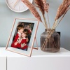 image:imageGolden State Art 2 Pack 5x7 Inch Metal Picture Frames Floating Display for 4x6 3x5 Photos with Real Glass and PullOut Easel Stand for Tabletop Display Vertical  Rose GoldRose Gold