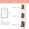 image:imageGolden State Art 2 Pack 5x7 Inch Metal Picture Frames Floating Display for 4x6 3x5 Photos with Real Glass and PullOut Easel Stand for Tabletop Display Vertical  Rose GoldRose Gold