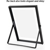 image:imageGolden State Art 2 Pack 5x7 Inch Metal Picture Frames Floating Display for 4x6 3x5 Photos with Real Glass and PullOut Easel Stand for Tabletop Display Vertical  Rose GoldMatte Black