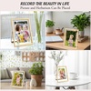 image:imageGolden State Art 2 Pack 5x7 Inch Metal Picture Frames Floating Display for 4x6 3x5 Photos with Real Glass and PullOut Easel Stand for Tabletop Display Vertical  Rose GoldLight Gold