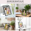 image:imageGolden State Art 2 Pack 5x7 Inch Metal Picture Frames Floating Display for 4x6 3x5 Photos with Real Glass and PullOut Easel Stand for Tabletop Display Vertical  Rose GoldMatte Black