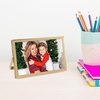 image:imageGolden State Art 2 Pack 5x7 Inch Metal Picture Frames Floating Display for 4x6 3x5 Photos with Real Glass and PullOut Easel Stand for Tabletop Display Vertical  Rose GoldLight Gold