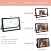 image:imageGolden State Art 2 Pack 5x7 Inch Metal Picture Frames Floating Display for 4x6 3x5 Photos with Real Glass and PullOut Easel Stand for Tabletop Display Vertical  Rose GoldMatte Black