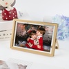 image:imageGolden State Art 2 Pack 5x7 Inch Metal Picture Frames Floating Display for 4x6 3x5 Photos with Real Glass and PullOut Easel Stand for Tabletop Display Vertical  Rose GoldLight Gold