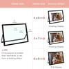 image:imageGolden State Art 2 Pack 5x7 Inch Metal Picture Frames Floating Display for 4x6 3x5 Photos with Real Glass and PullOut Easel Stand for Tabletop Display Vertical  Rose GoldMatte Black