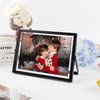 image:imageGolden State Art 2 Pack 5x7 Inch Metal Picture Frames Floating Display for 4x6 3x5 Photos with Real Glass and PullOut Easel Stand for Tabletop Display Vertical  Rose GoldMatte Black