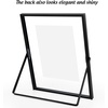 image:imageGolden State Art 2 Pack 5x7 Inch Metal Picture Frames Floating Display for 4x6 3x5 Photos with Real Glass and PullOut Easel Stand for Tabletop Display Vertical  Rose GoldMatte Black